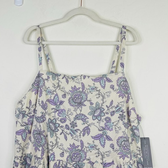 NEW Lane Bryant Smocked Floral Print Maxi Dress Boho Cottagecore Resort Size 22 - Picture 3 of 14